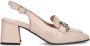 Manfield leren slingback pumps met gesp ecru - Thumbnail 1