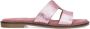 Manfield leren slippers roze metallic - Thumbnail 1