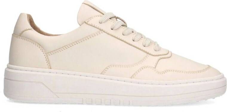 Manfield Heren Beige leren sneakers