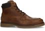 Manfield Heren Cognac leren veterboots - Thumbnail 1