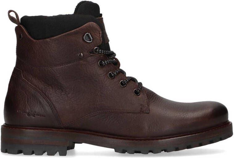 Manfield Heren Donkerbruine veterboots