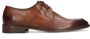 Manfield Heren Cognac leren veterschoenen - Thumbnail 1