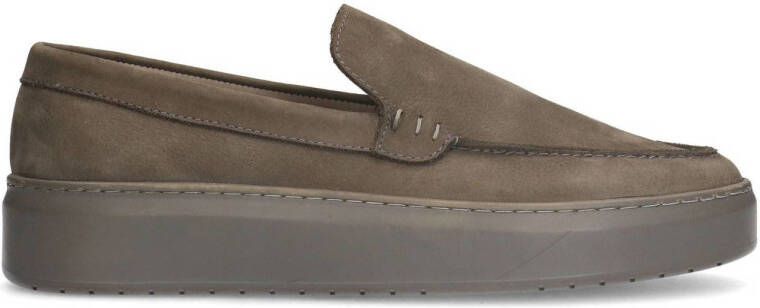 Manfield Heren Antraciete nubuck loafers