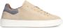 Manfield Heren Beige nubuck sneakers met grijze details - Thumbnail 1