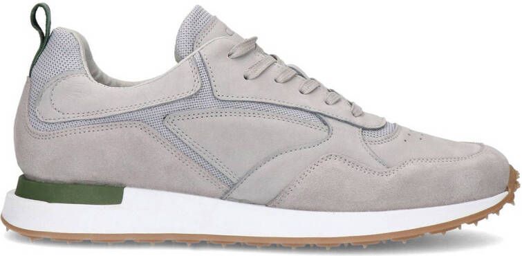 Manfield Heren Grijze suède sneakers