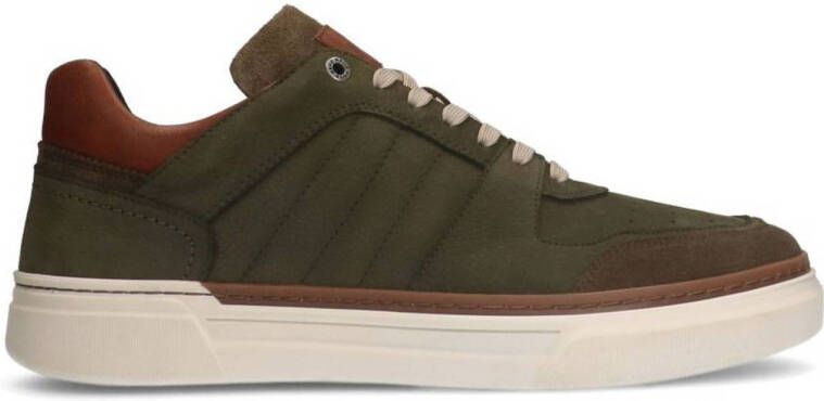 Manfield Heren Khaki nubuck sneakers