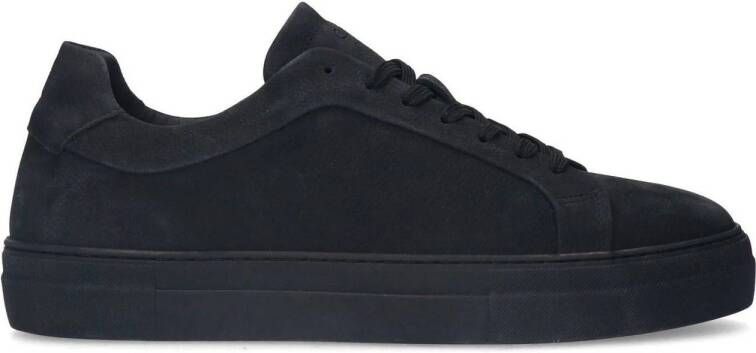 Manfield Heren Zwarte nubuck sneakers