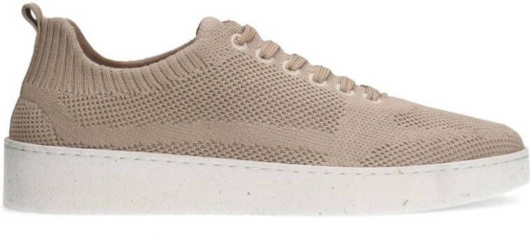 Manfield Heren Beige knit fabric sneakers