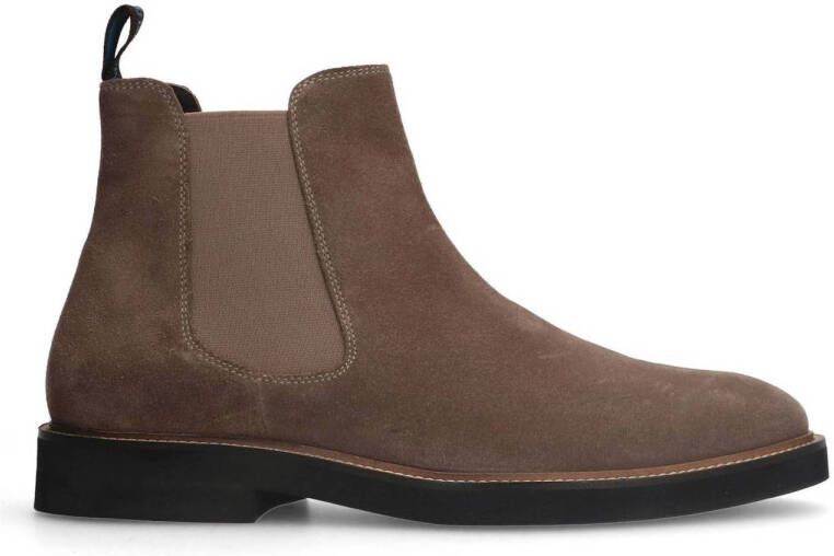 Manfield suède chelsea boots bruin