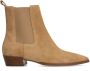 Manfield Beige suède chelsea boots - Thumbnail 1