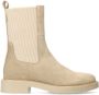 Manfield Dames Beige suède chelsea boots - Thumbnail 1