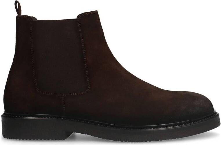 Manfield suède chelsea boots bruin