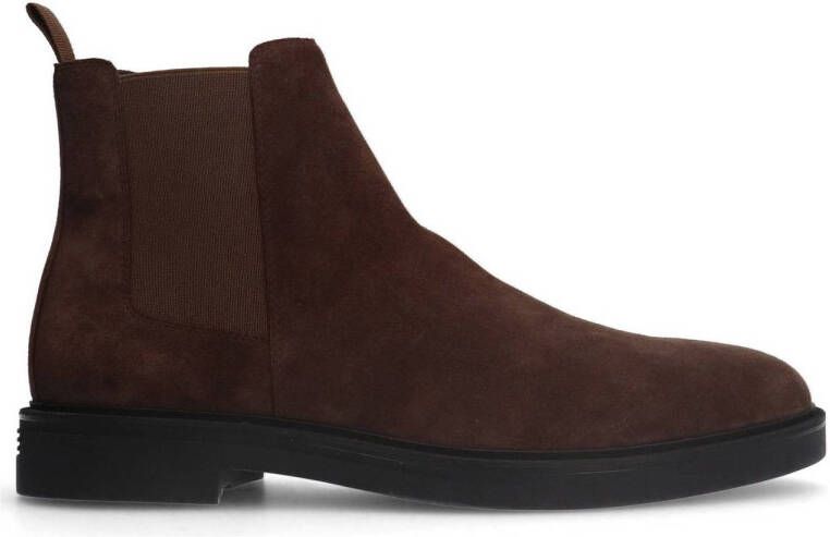 Manfield Heren Bruine suède chelsea boots