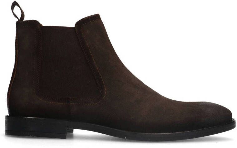 Manfield suède chelsea boots bruin