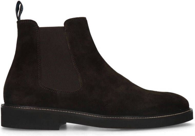 Manfield Heren Bruine suède chelsea boots