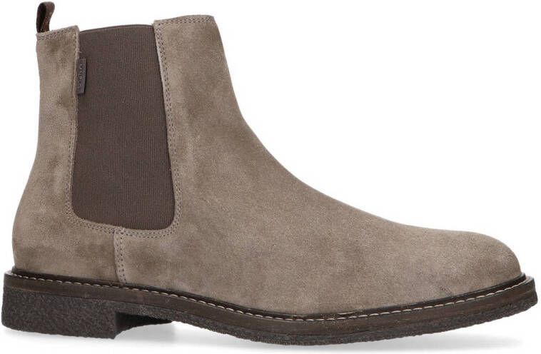 Manfield suède chelsea boots taupe