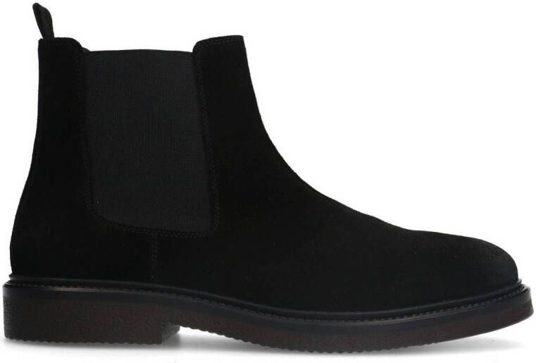 Manfield suède chelsea boots zwart