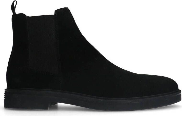 Manfield suède chelsea boots zwart