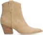 Manfield Beige suède cowboy laarzen - Thumbnail 1