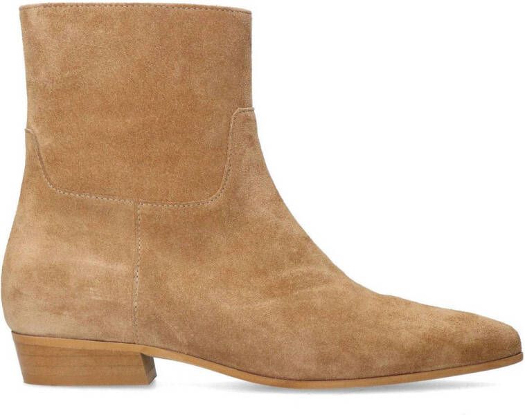 Manfield Beige suède chelsea boots