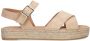 Manfield Dames Beige sandalen met suède banden - Thumbnail 1