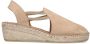 Manfield Dames Beige suède sleehakken - Thumbnail 1