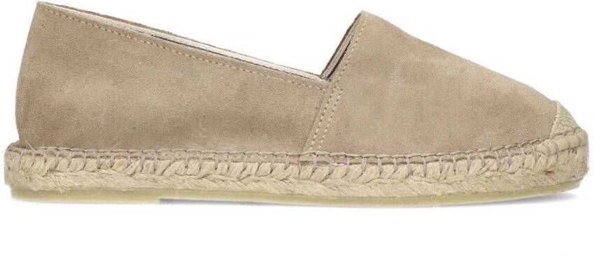 Manfield suède espadrilles beige