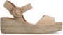 Manfield Dames Beige suède sleehakken - Thumbnail 1