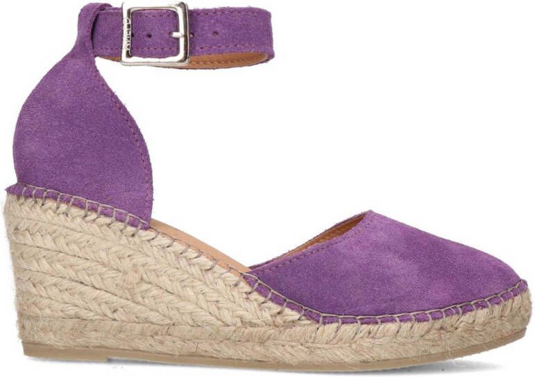 Manfield suède espadrilles paars