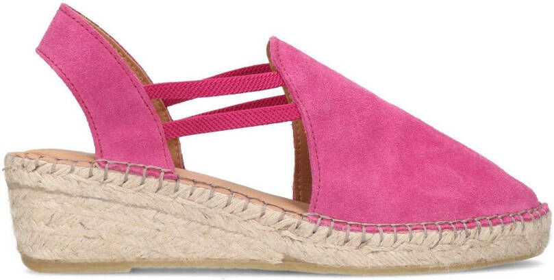 Manfield suède espadrilles roze