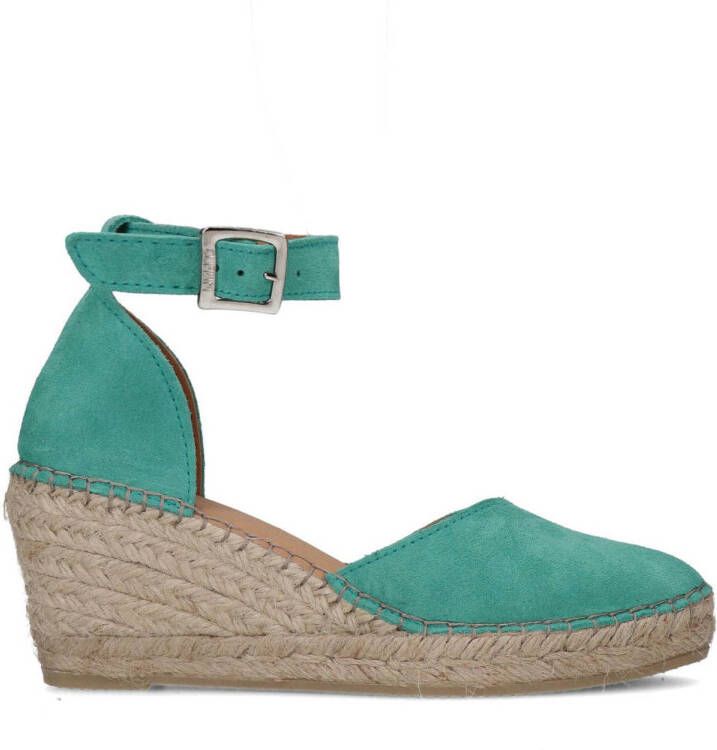 Manfield suède espadrilles turquoise