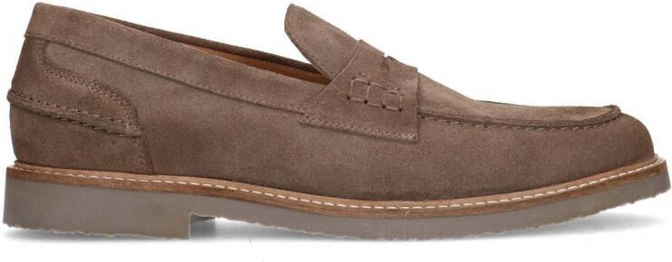 Manfield Heren Taupe suède loafers