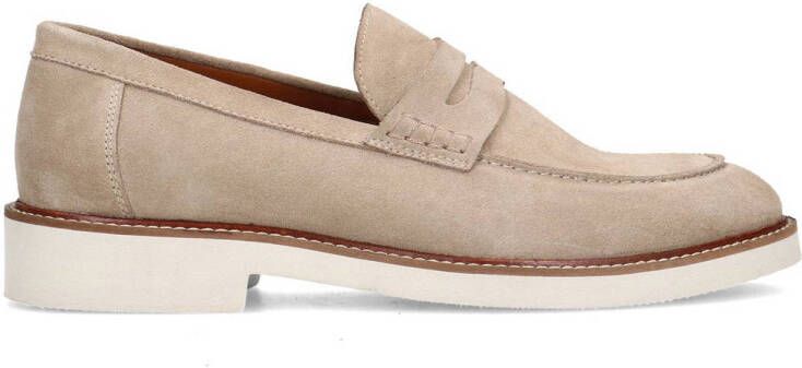 Manfield Heren Taupe suède loafers