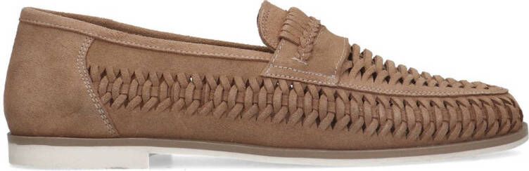 Manfield suède loafers beige