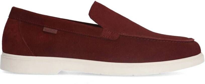 Manfield Heren Burgundy suède loafers