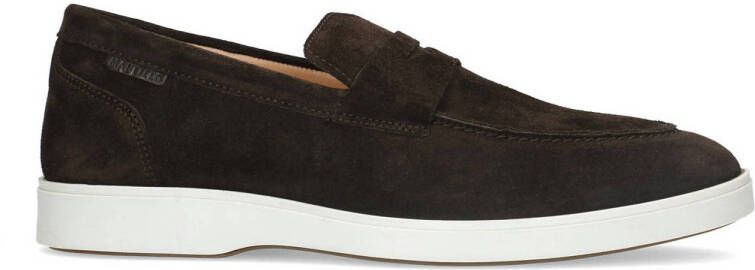 Manfield Heren Bruine suède loafers