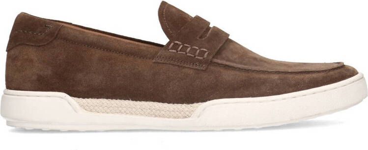 Manfield Heren Bruine suède loafers