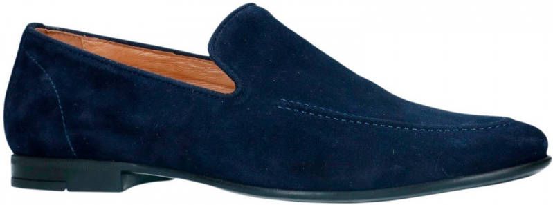 Manfield suède loafers donkerblauw