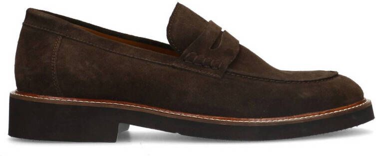 Manfield Heren Bruine suède loafers