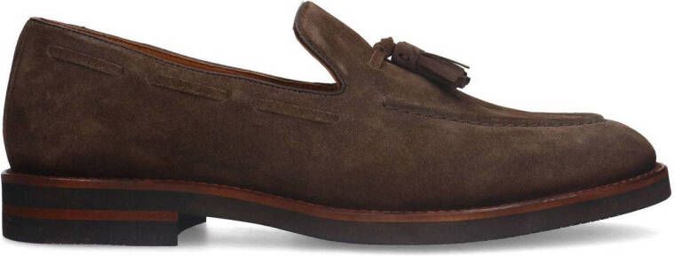 Manfield Heren Bruine suède loafers