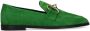 Manfield Dames Groene suède loafers - Thumbnail 1