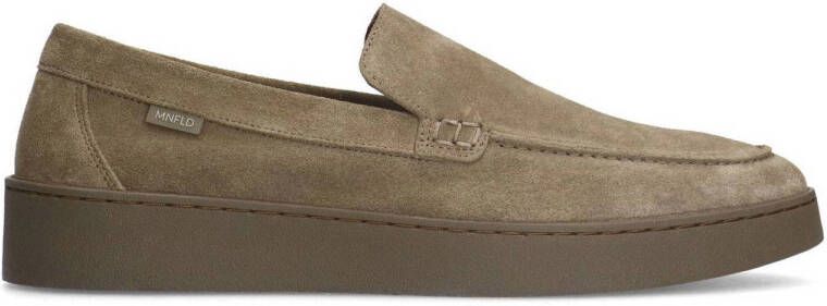 Manfield Heren Taupe suède loafers