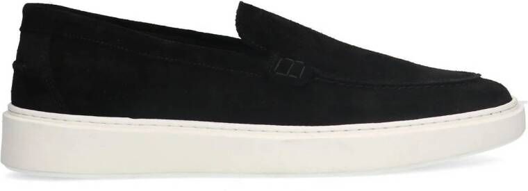 Manfield Heren Zwarte suède loafers