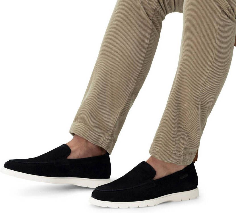 Manfield Heren Zwarte suède loafers