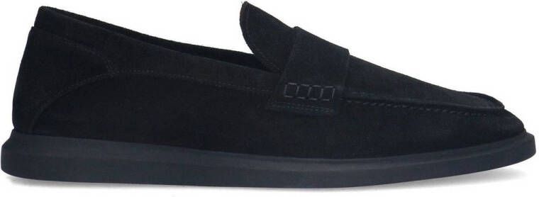 Manfield Heren Zwarte suède loafers