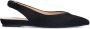 Manfield Dames Zwarte suède slingbacks - Thumbnail 1