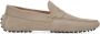 Manfield Heren Beige suède loafers - Thumbnail 1