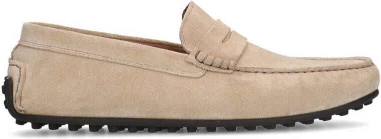 Manfield Heren Beige suède loafers