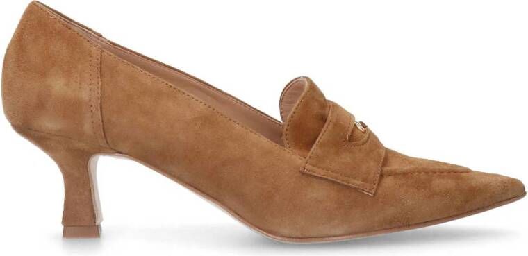 Manfield Dames Beige suède pumps