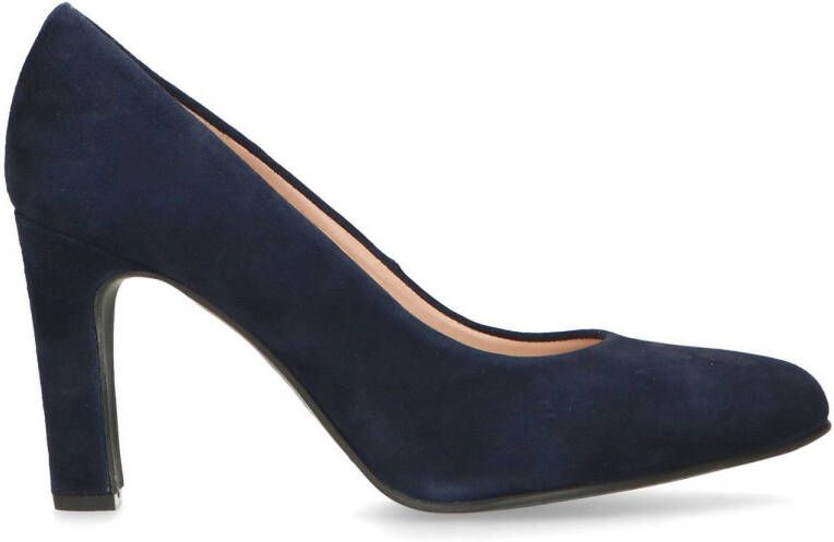 Manfield suède pumps donkerblauw